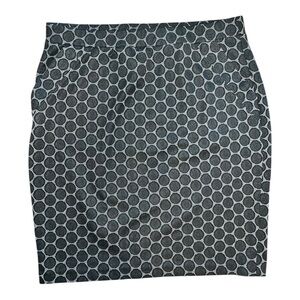 Elle Black and Gray Polka Dot Pencil Skirt – Size Large